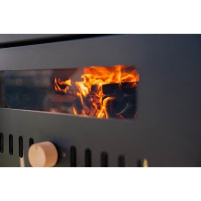 Oveneat Forte-80 Holzofen indirektes Kochen im Freien H 159 cm