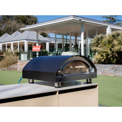 Piec gazowy do pizzy Oveneat Argo 60 cm, czarny, blatowy