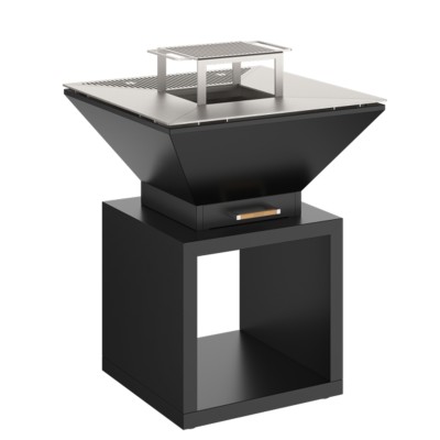 Wolnostojący grill opalany drewnem Oveneat Bbq Tower, 81 cm, antracyt