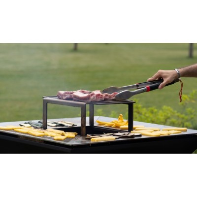 Grill Oveneat BBQ Combo z wolnostojącym uchwytem na drewno, 150 cm, antracyt
