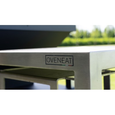 Grill Oveneat BBQ Combo z wolnostojącym uchwytem na drewno, 150 cm, antracyt