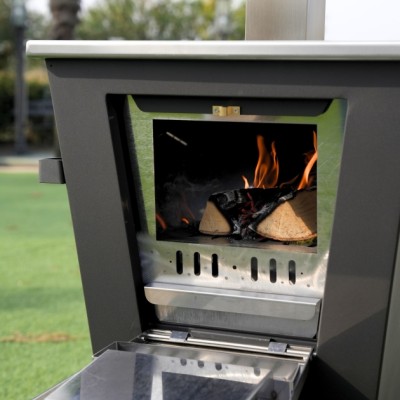 Oveneat BBQ Prodigy wolnostojący grill opalany drewnem, 60 cm, antracyt