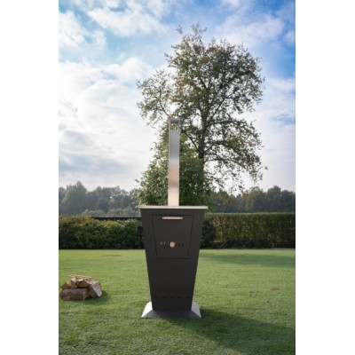 Oveneat BBQ Prodigy wolnostojący grill opalany drewnem, 60 cm, antracyt