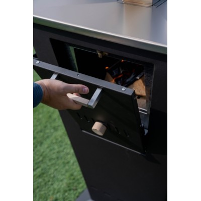 Oveneat BBQ Prodigy wolnostojący grill opalany drewnem, 60 cm, antracyt