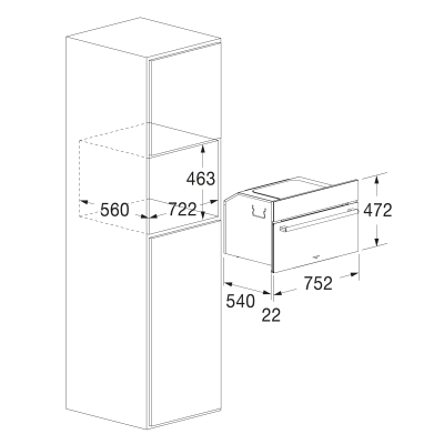 Fulgor fcmo 310 tem bk Plano forno microonde combinato da incasso h 45 cm nero