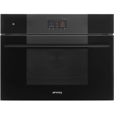 Four à micro-ondes encastrable Smeg SO4104M2PB3 H 45 cm Noir