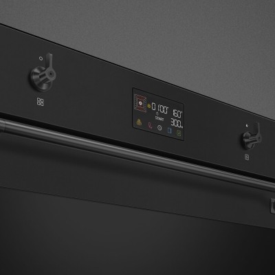 Horno microondas combinado empotrable Smeg so6302m2n galileo speedwaveXL de 60 cm, color negro