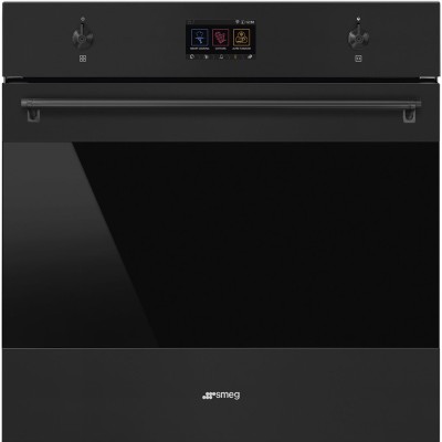 Horno combinado microondas y vapor empotrable Smeg so6303apn de 60 cm, color negro