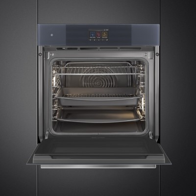 Smeg sop6104tpg 60cm built-in pyrolytic oven grey glass