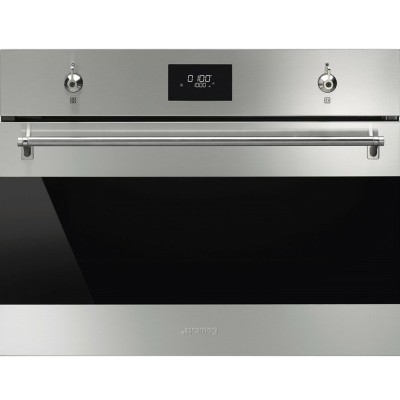 Four à micro-ondes encastrable avec grill Smeg SO4301M0X, hauteur 45 cm, inox