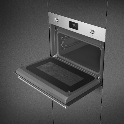Smeg so4301m0x Einbau-Mikrowelle mit Grill H 45 cm Edelstahl