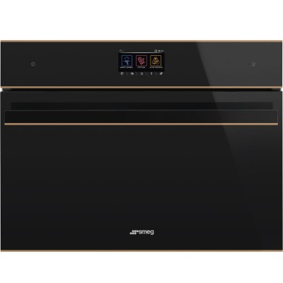 Horno microondas empotrable Smeg so4604m2pnr h 45 cm negro