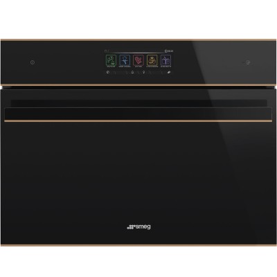 Horno microondas empotrable Smeg so4606wm2pnr h 45 cm negro