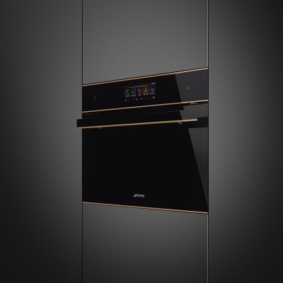 Horno microondas empotrable Smeg so4606wm2pnr h 45 cm negro