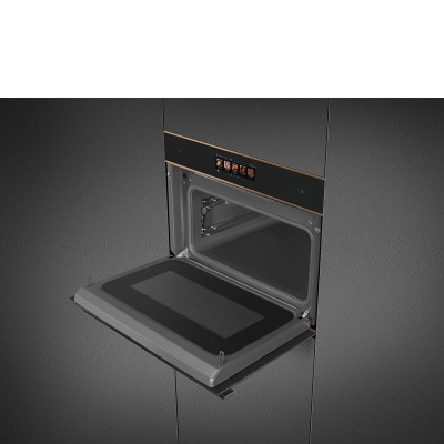 Horno microondas empotrable Smeg so4606wm2pnr h 45 cm negro