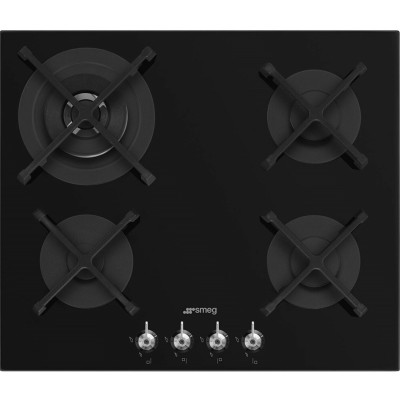 Placa de gas Smeg pv364n 60 cm cristal negro