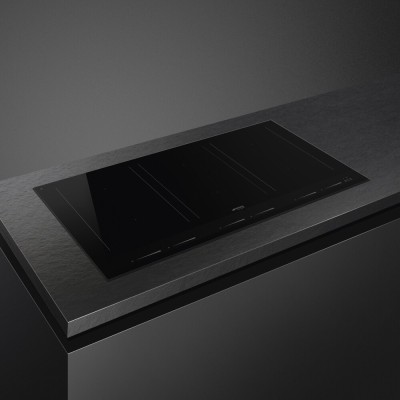 Placa de inducción Smeg sim1964d de 90 cm, vitrocerámica negra