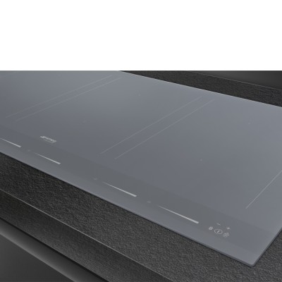 Placa de inducción Smeg sim1964ds de 90 cm, vitrocerámica gris