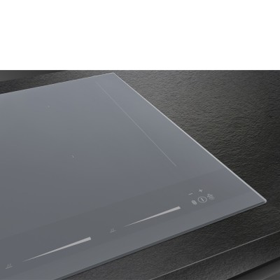 Placa de inducción Smeg sim1964ds de 90 cm, vitrocerámica gris