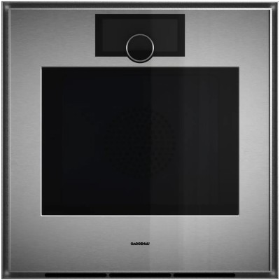 Horno pirolítico de empotrar Gaggenau GO470120 de 60 cm en acero inoxidable y cristal.