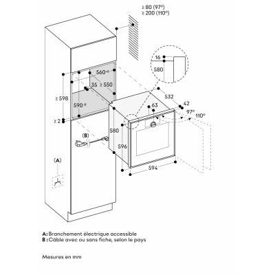 Horno pirolítico de empotrar Gaggenau GO470120 de 60 cm en acero inoxidable y cristal.