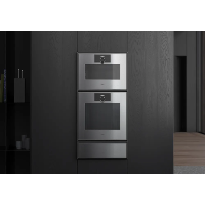 Horno de vapor combinado empotrable Gaggenau GS470120 h 45 cm acero inoxidable - cristal