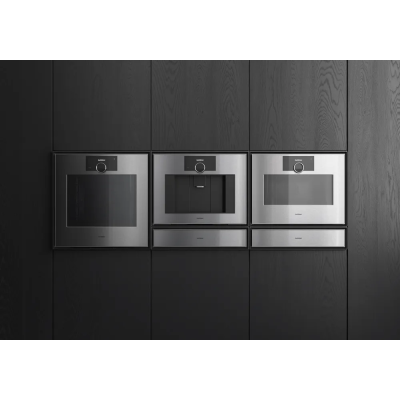 Horno de vapor combinado empotrable Gaggenau GS450120 h 45 cm acero inoxidable - cristal