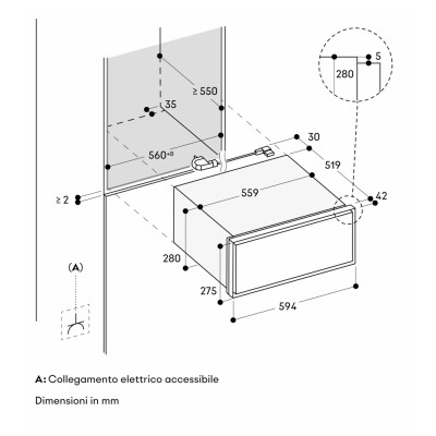 Gaggenau GW452120 szuflada grzewcza h 28 cm stal nierdzewna - szkło