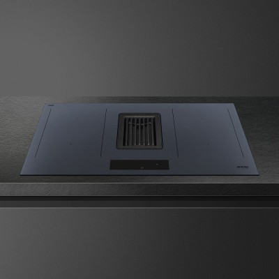 Plaque de cuisson à induction Smeg hobd182dg avec hotte aspirante 80 cm gris