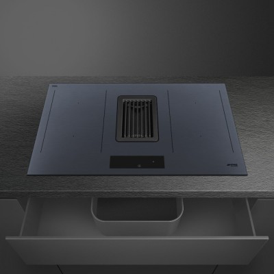Smeg hobd182dg induction hob with extractor hood 80 cm grey