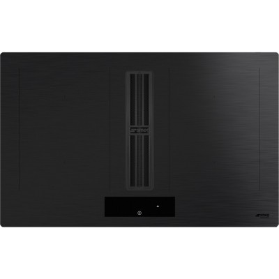 Placa de inducción Smeg hobd382mb2 con campana integrada de 83 cm, vitrocerámica negra