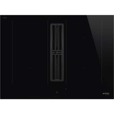 Placa de inducción Smeg hobd472d2 con campana integrada 70 cm negra