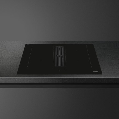 Smeg hobd472d2 induction hob with integrated hood 70 cm black