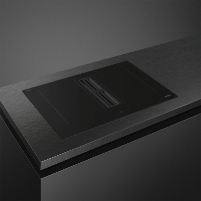Smeg hobd472d2 piano induzione con cappa integrata 70 cm nero