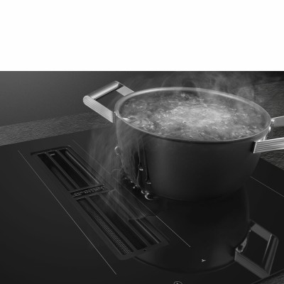 Smeg hobd472d2 induction hob with integrated hood 70 cm black