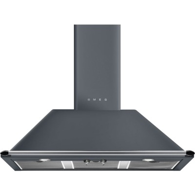 Smeg kt100gre Victoria wall hood 100 cm grey - slate grey
