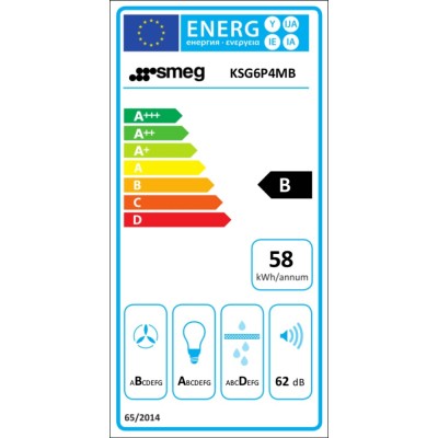 Smeg ksg6p4mb cappa incasso sottopensile 60 cm nero