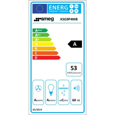 Smeg ksg9p4mb cappa incasso sottopensile 90 cm nero