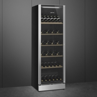 Vinoteca Smeg scv115gs 60 cm h 185 independiente
