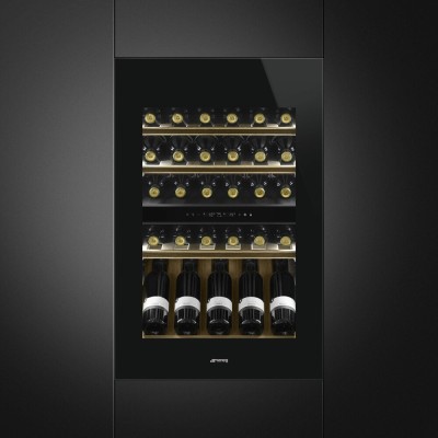 Smeg cvi040be cantina vini da incasso 60 cm h 91 vetro nero