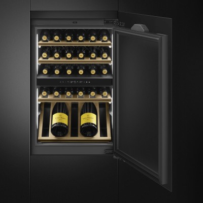 Vinoteca empotrada Smeg cvi040be 60 cm h 91 cristal negro