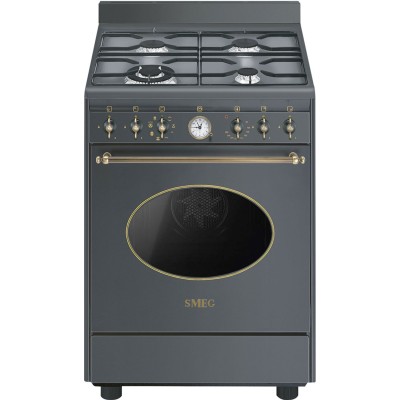 Smeg co60gma cucina a gas da appoggio 60 cm antracite
