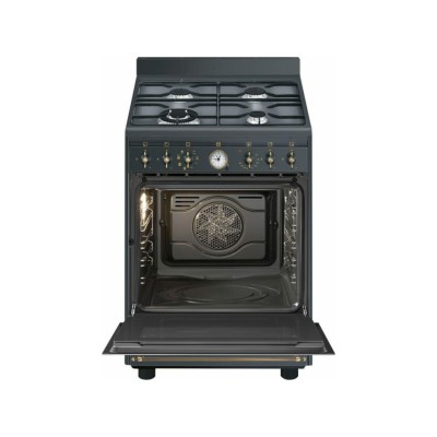 Cocina de gas de encimera Smeg co60gma de 60 cm color antracita