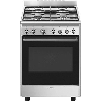 Cocina de gas de encimera Smeg cx60gmx de 60 cm en acero inoxidable