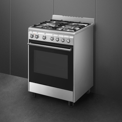 Smeg cx60gmx 60cm Arbeitsplatten-Gasherd Edelstahl