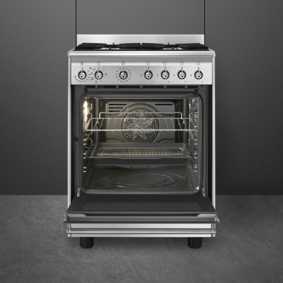 Smeg cx60gmx 60cm Arbeitsplatten-Gasherd Edelstahl