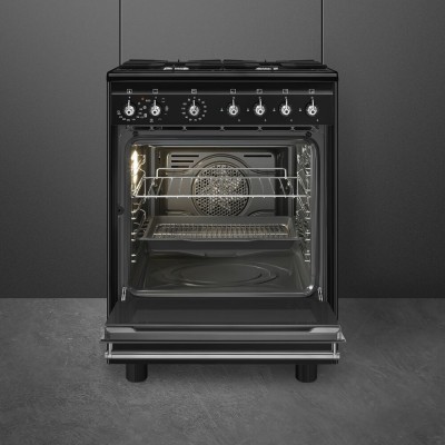 Smeg cx61gmbl 60cm countertop gas cooker black