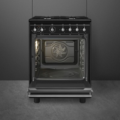 Smeg cx61gmbl 60cm countertop gas cooker black