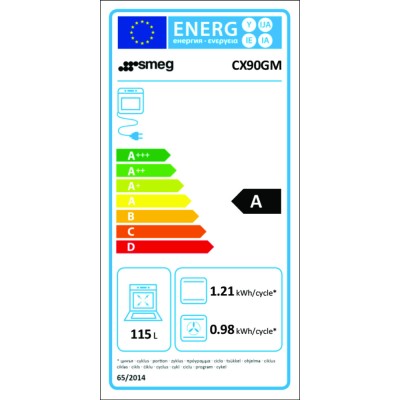 Cocina de gas de encimera Smeg cx90gm de acero inoxidable de 90 cm