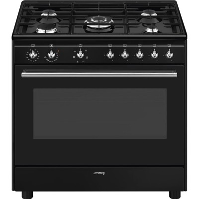 Smeg cx91gmbl 90cm countertop gas cooker black